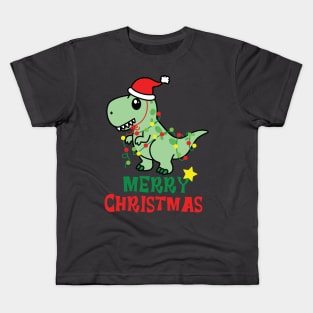 Merry Christmas Dinosaur! Kids T-Shirt